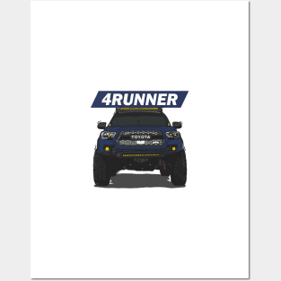 4Runner Toyota Front View - Navy Posters and Art